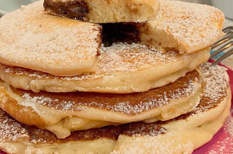 Pancakes con cuore di nutella